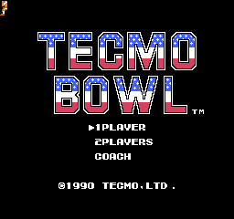 Tecmo Bowl Title Screen